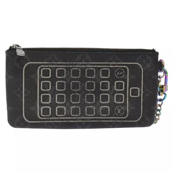 LOUIS VUITTON Monogram Eclipse Fragment iPhone Case M64433 LV Auth 113203 - Picture 2 of 16